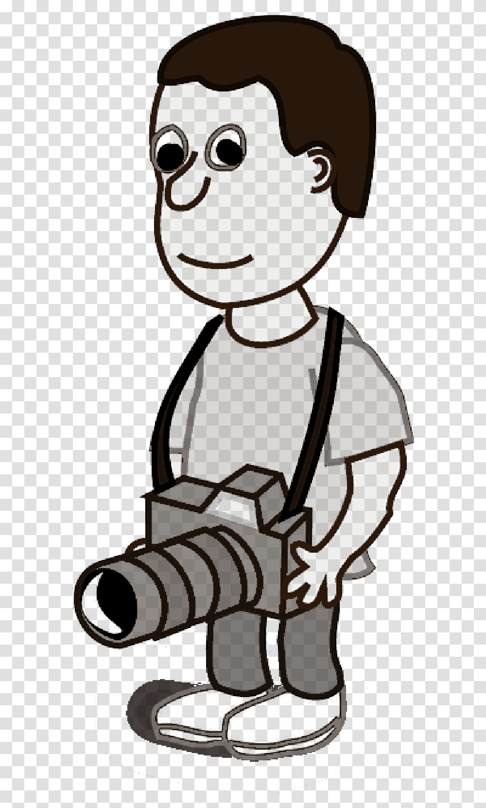 Man Character Person Camera Comic Photographer Photographer Clipart, Drawing Transparent Png