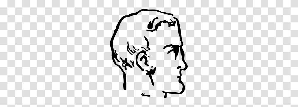 Man Chin Head Clip Art, Stencil, Label, Silhouette Transparent Png