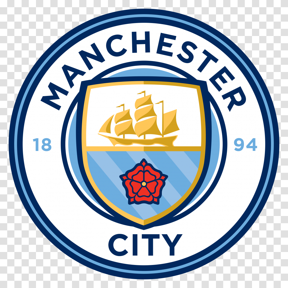 Man City Logo, Trademark, Emblem, Badge Transparent Png