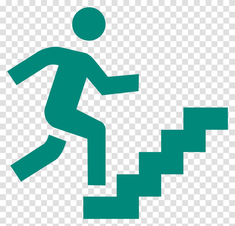 Man Climbing Stairs Clipart, Pedestrian, Cross, Sign Transparent Png
