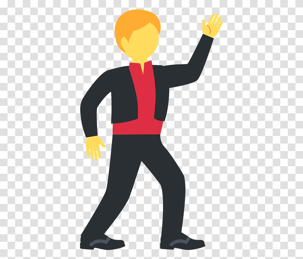 Man Dancing Emoji Clipart Man Dancing Emoji Discord, Person, Clothing, Standing, Sleeve Transparent Png