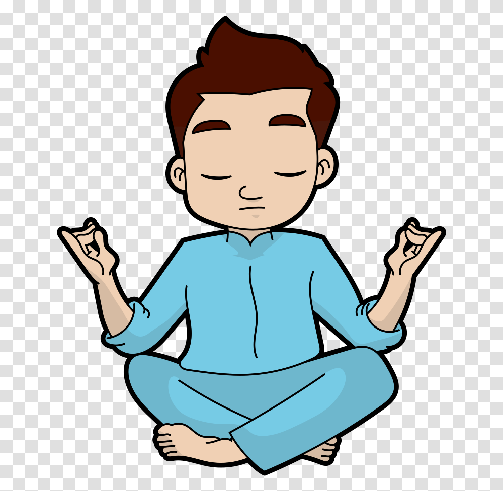 Man Doing Yoga Cartoon, Person, Human, Sitting, Boy Transparent Png