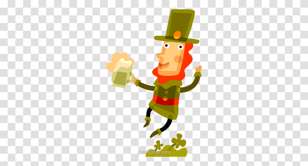 Man Drinking Beer On St Patricks Day Royalty Free Vector Clip, Poster, Elf, Scientist Transparent Png