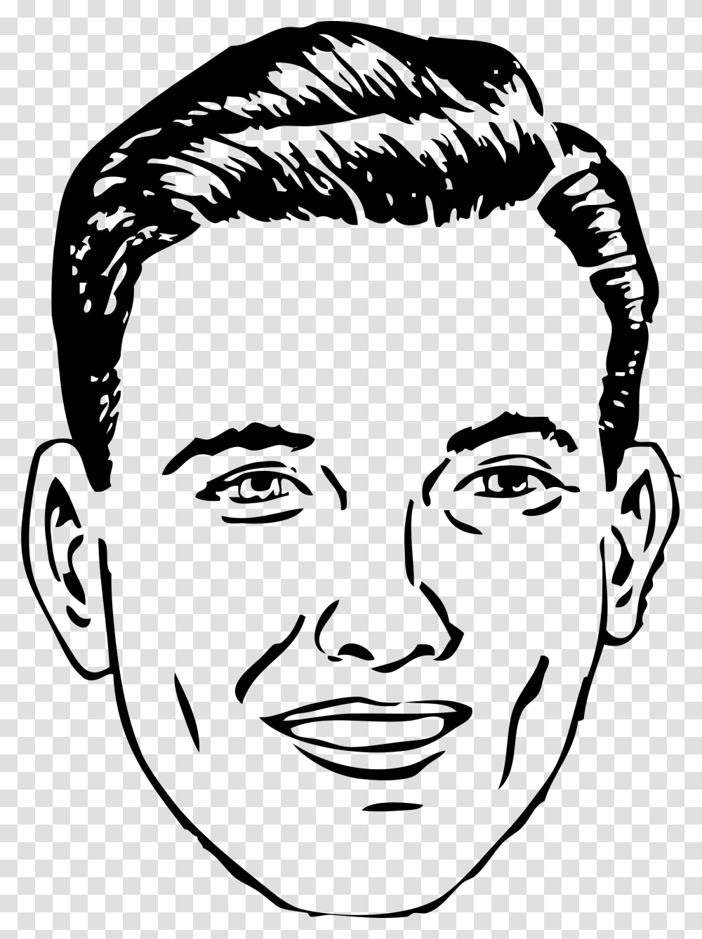 Man Face Coloring Page, Gray, World Of Warcraft Transparent Png