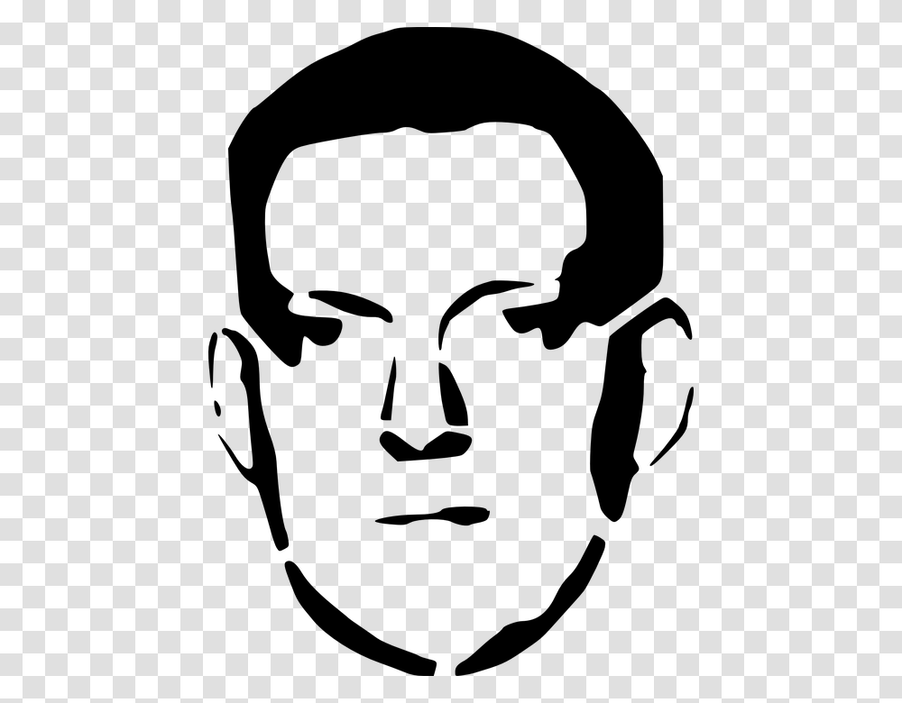 Man Face Russian Man Outline Face Clipart, Gray, World Of Warcraft Transparent Png