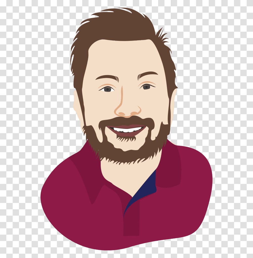 Man Face Vector, Person, Human, Smile, Beard Transparent Png