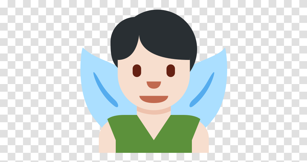 Man Fairy Emoji With Light Skin Tone Meaning And Emoji De Hada, Person, Human, Face, Art Transparent Png