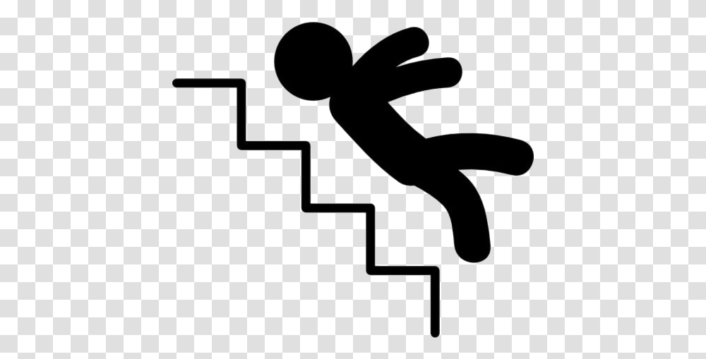 Man Falling Down Stairs Free Download Falling Down The Stairs Cartoon, Silhouette, Gun, Alphabet Transparent Png