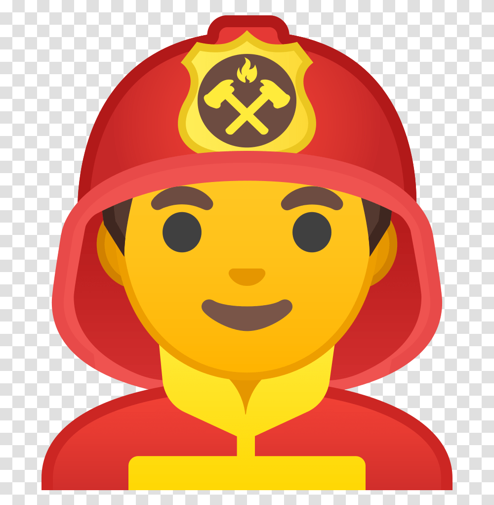 Man Firefighter Icon Firefighter Emoji, Apparel, Helmet, Food Transparent Png