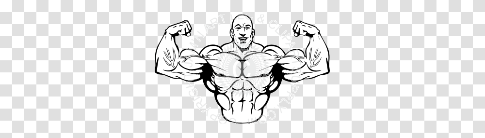 Man Flexing Muscles Front, Person, Human, Pillow, Cushion Transparent Png