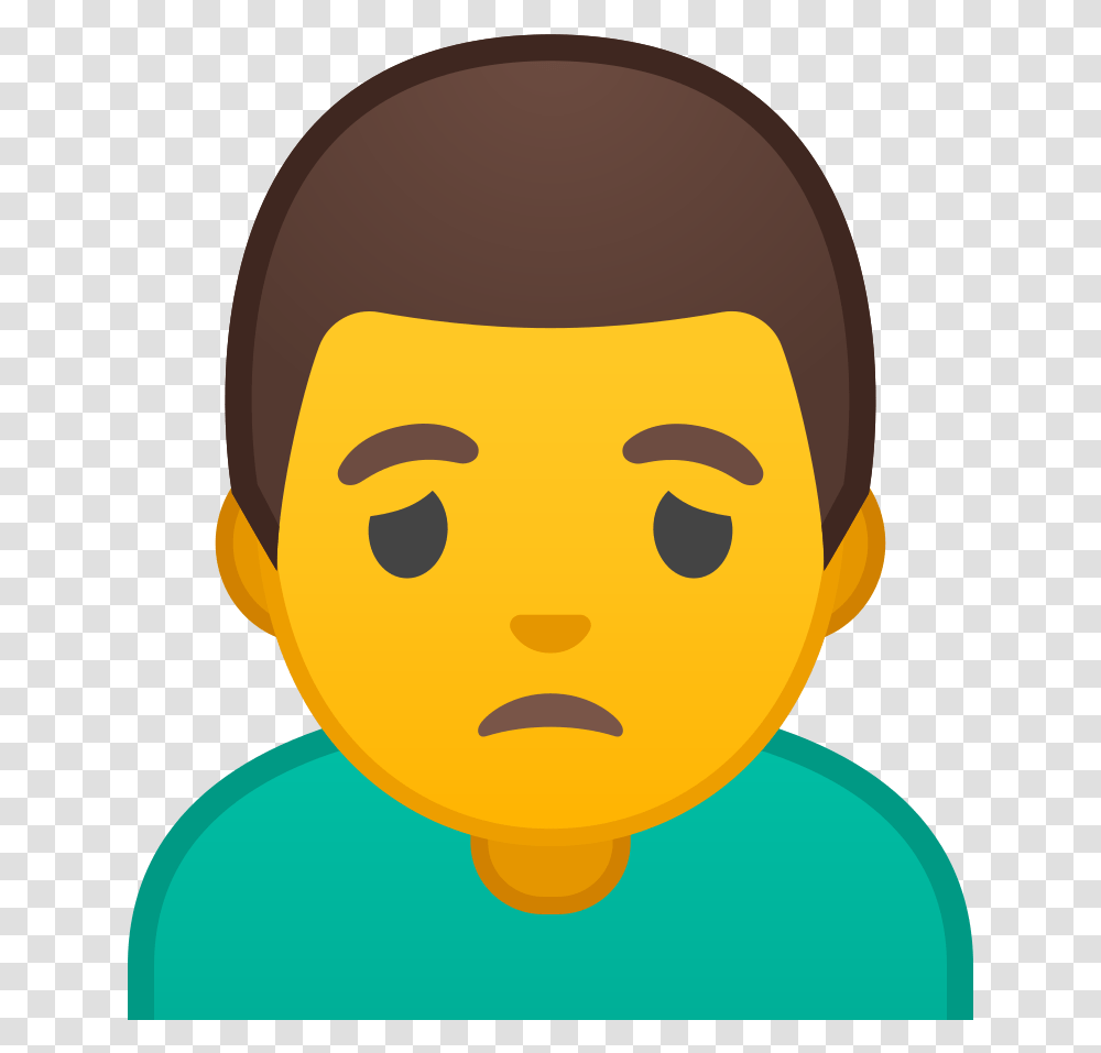 Man Frowning Icon Family Emoji, Face, Head Transparent Png