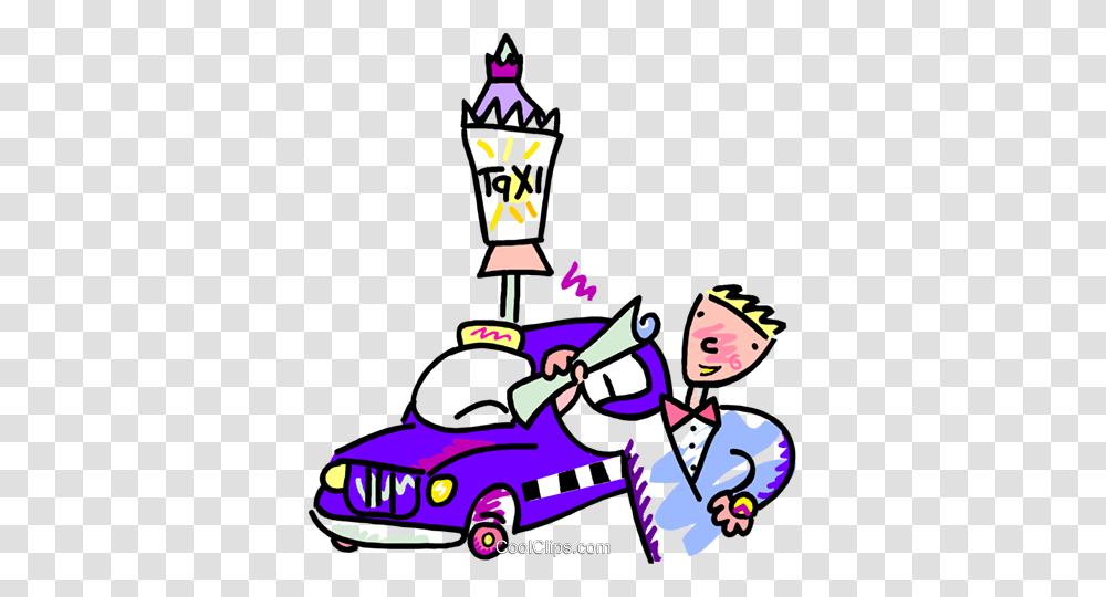 Man Hailing A Cab Royalty Free Vector Clip Art Illustration, Car, Vehicle, Transportation, Automobile Transparent Png