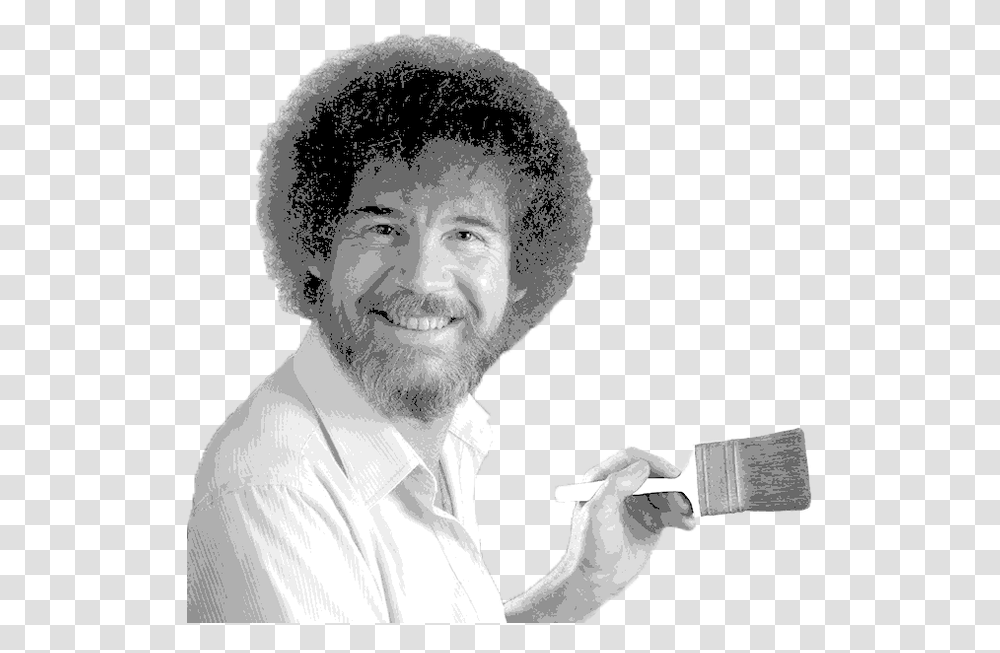 Man Hair Bob Ross, Face, Person, Human, Beard Transparent Png