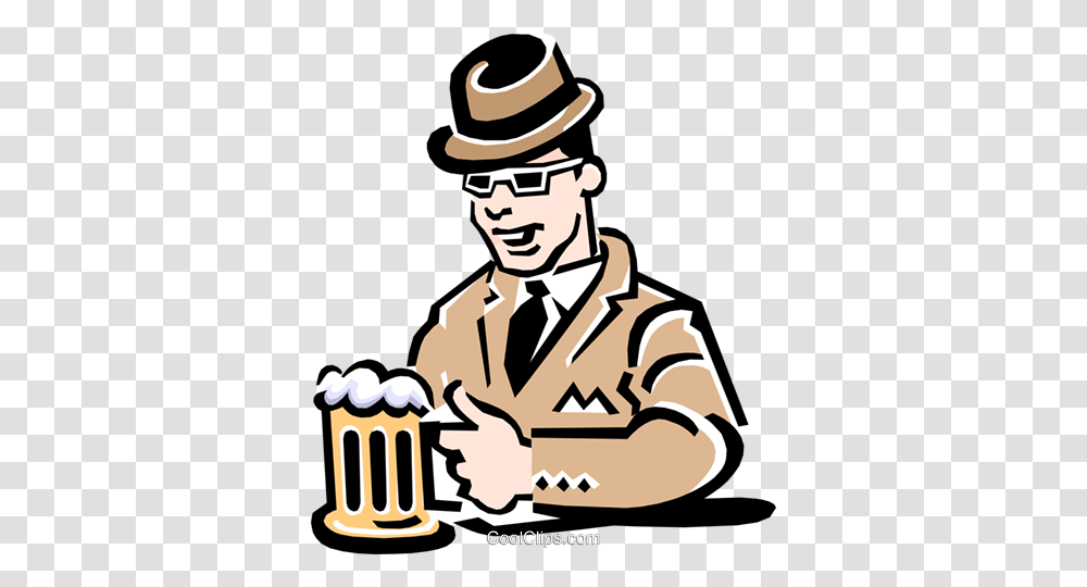 Man Having A Beer, Person, Hat, Officer Transparent Png