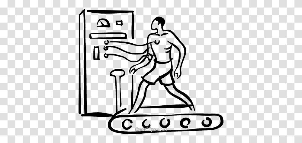 Man Having And Ecg On Treadmill Royalty Free Vector Clip Art, Word, Silhouette Transparent Png