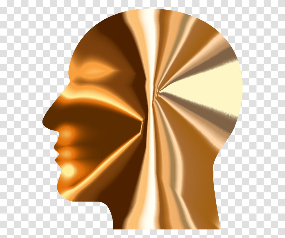 Man Head Gold Male Model Gold Silhouette, Lamp, Nature, Sand Transparent Png
