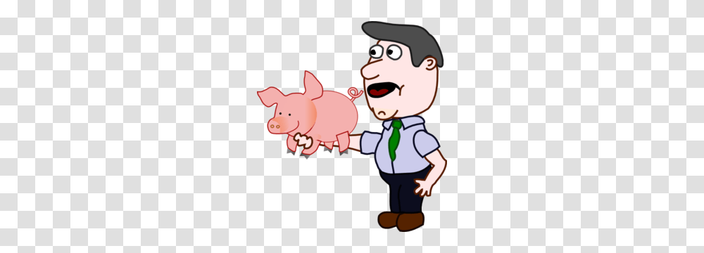 Man Holding A Pig Clip Art, Performer, Magician, Animal, Mammal Transparent Png