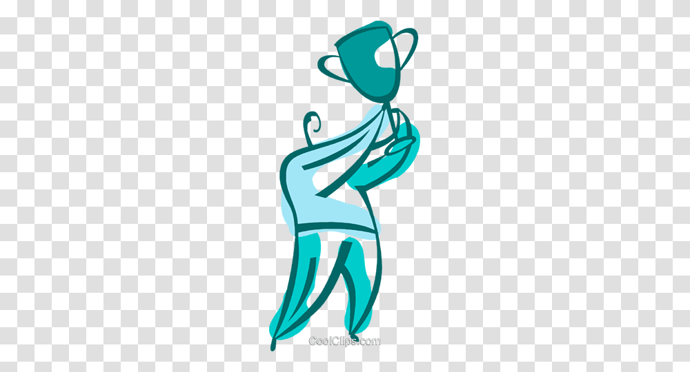 Man Holding A Trophy Royalty Free Vector Clip Art Illustration, Drawing, Book Transparent Png