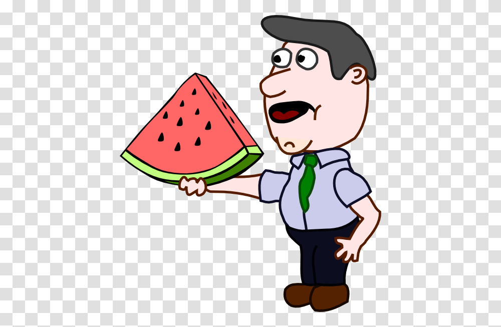 Man Holding A Watermelon Slice Svg Clip Arts Man Holding A Bone, Plant, Fruit, Food Transparent Png