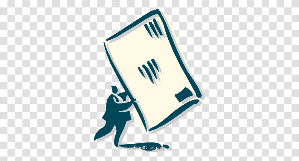 Man Holding Envelope Royalty Free Vector Clip Art Illustration, Person, Human, Cutlery Transparent Png