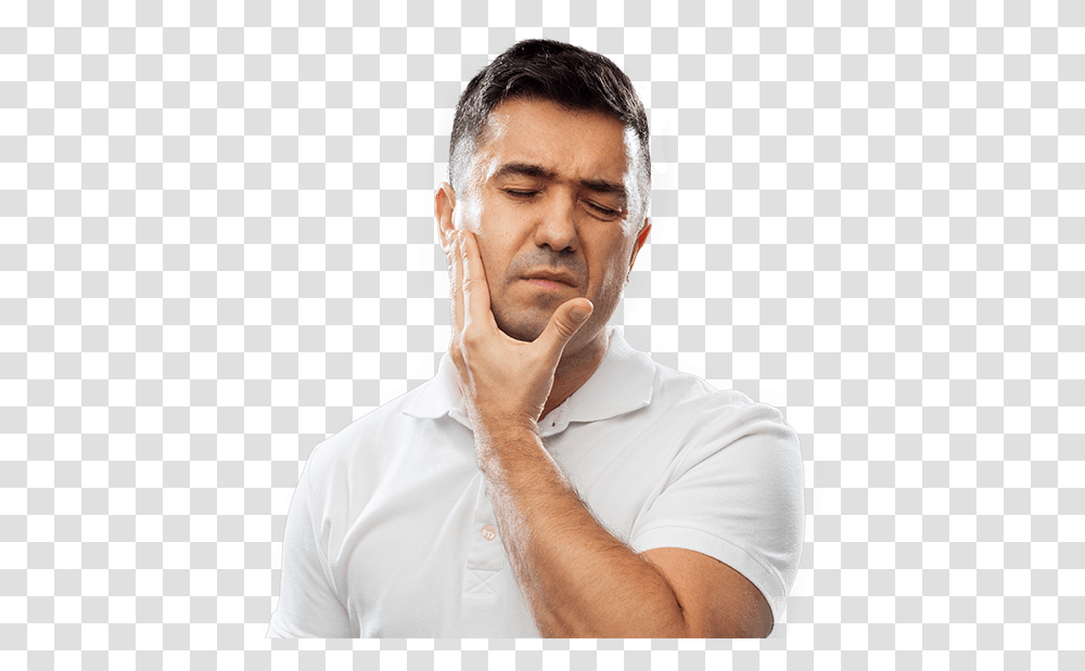 Man Holding Jaw In Pain Rahang Bengkak, Face, Person, Human Transparent Png