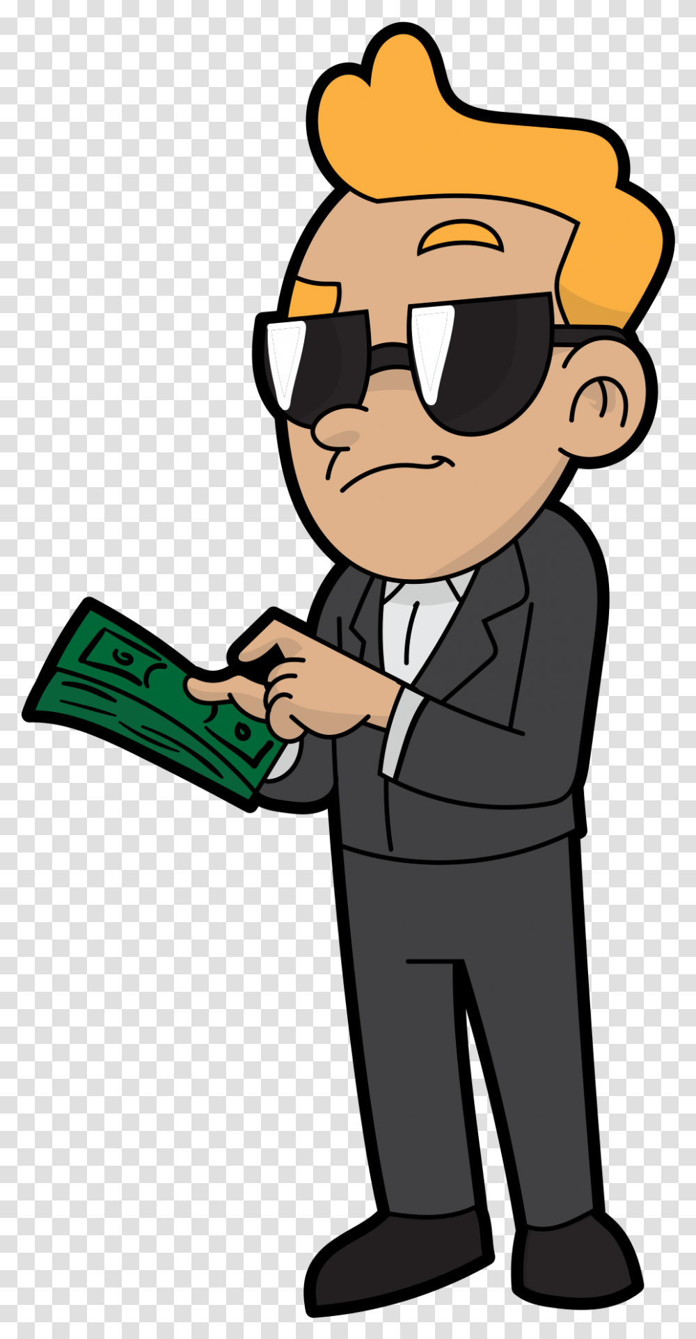 Man Holding Money Clipart, Person, Human, Sunglasses, Accessories Transparent Png