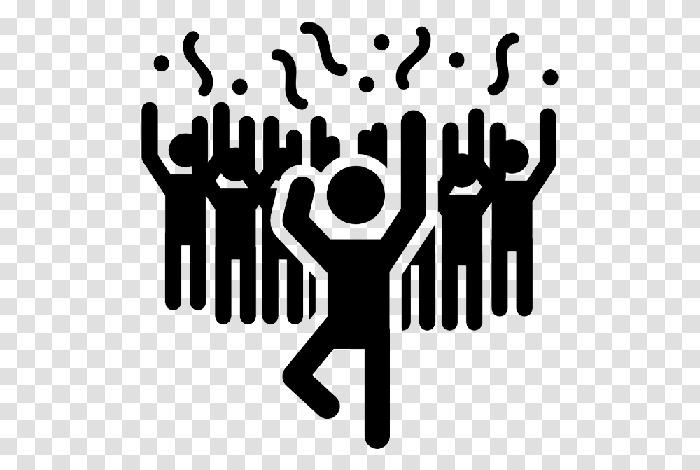 Man In A Party Dancing With People Event Icon, Hand, Word Transparent Png