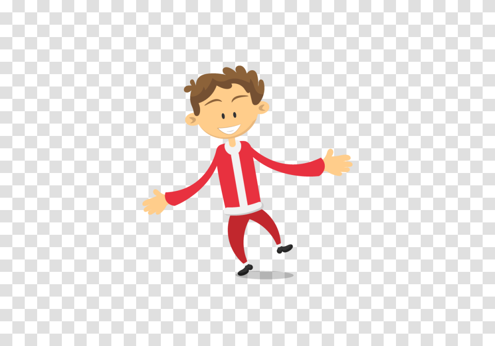 Man In A Santa Costume Christmas Party People And Vector, Kneeling, Toy, Standing, Cupid Transparent Png