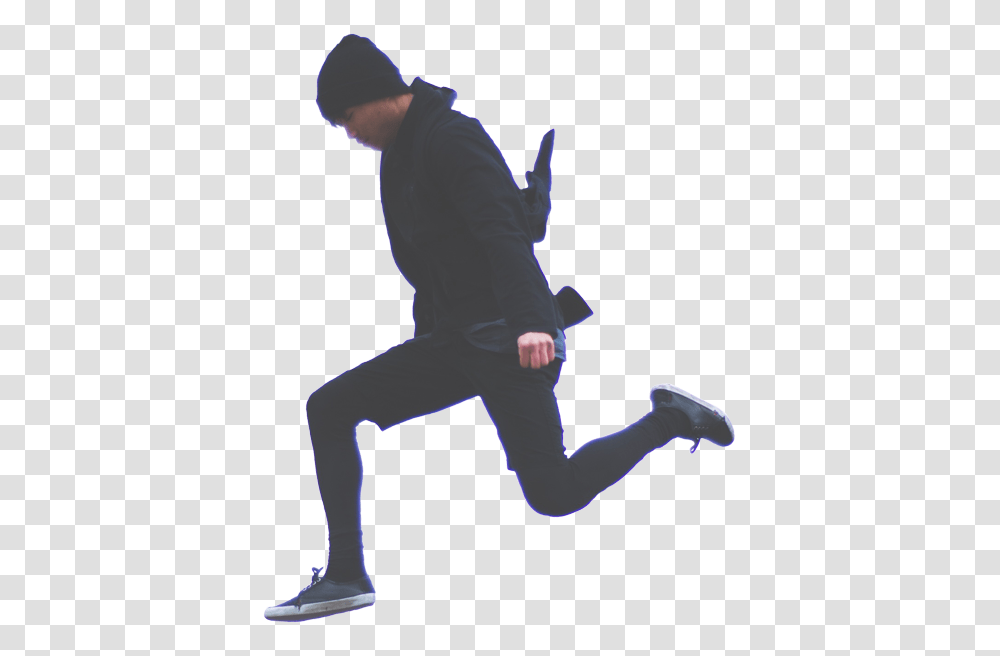Man In Black Jumping, Person, Human, Kicking, Outdoors Transparent Png