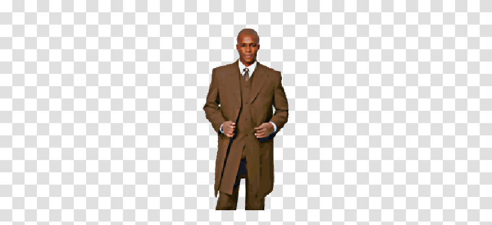Man In Brown Suit, Apparel, Overcoat, Person Transparent Png