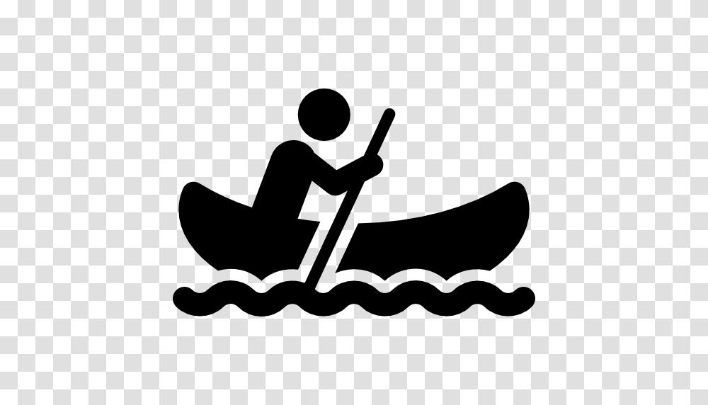 Man In Canoe, Axe, Tool, Stencil, Silhouette Transparent Png