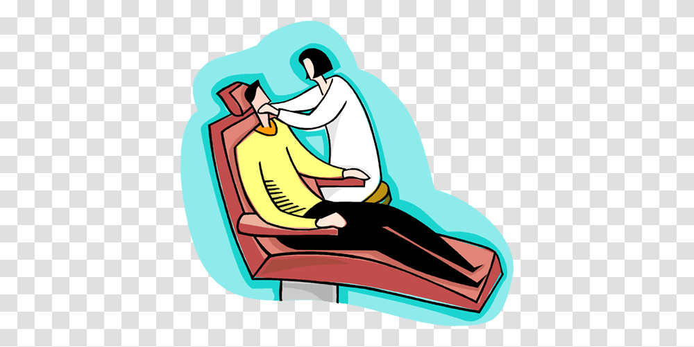 Man In Dentist Chair Royalty Free Vector Clip Art Illustration, Transportation, Vehicle, Washing, Sitting Transparent Png