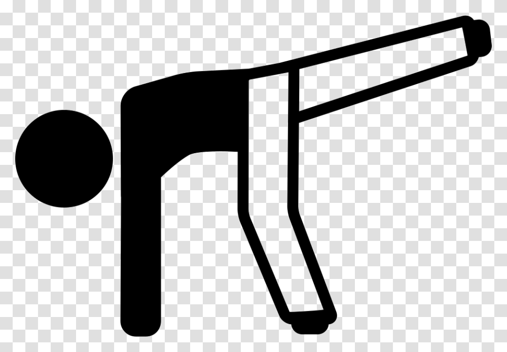 Man In Dog Position Stretching Right Leg, Silhouette, Logo Transparent Png