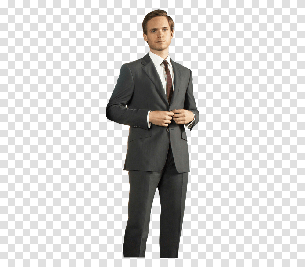 Man In Suit Standing Clip Arts Harvey Specter, Apparel, Overcoat, Tie Transparent Png