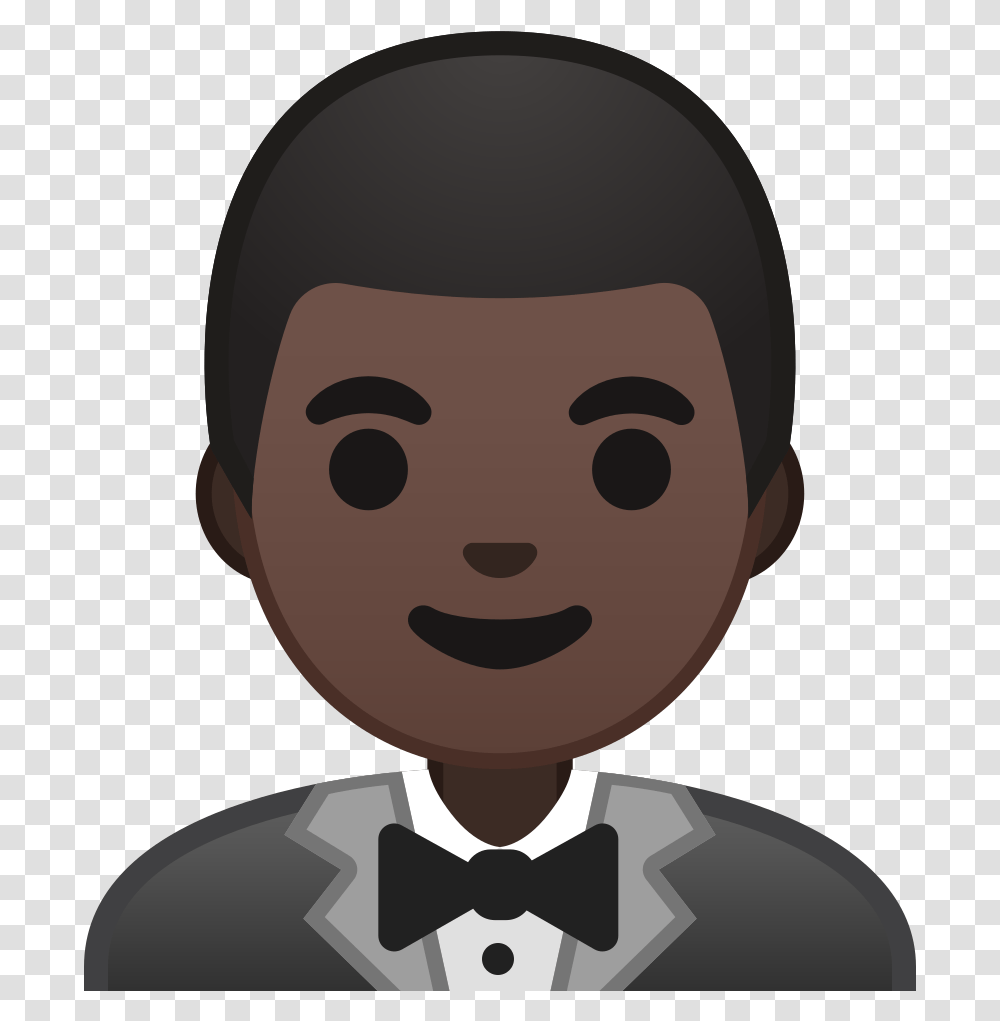 Man In Tuxedo Dark Skin Tone Icon Tuxedo Emoji, Tie, Accessories, Accessory, Necktie Transparent Png