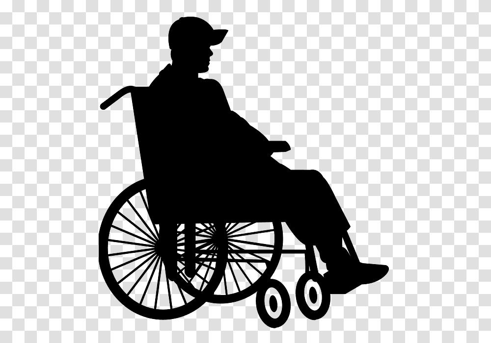 Man In Wheelchair Vector, Furniture, Bicycle, Vehicle, Transportation Transparent Png