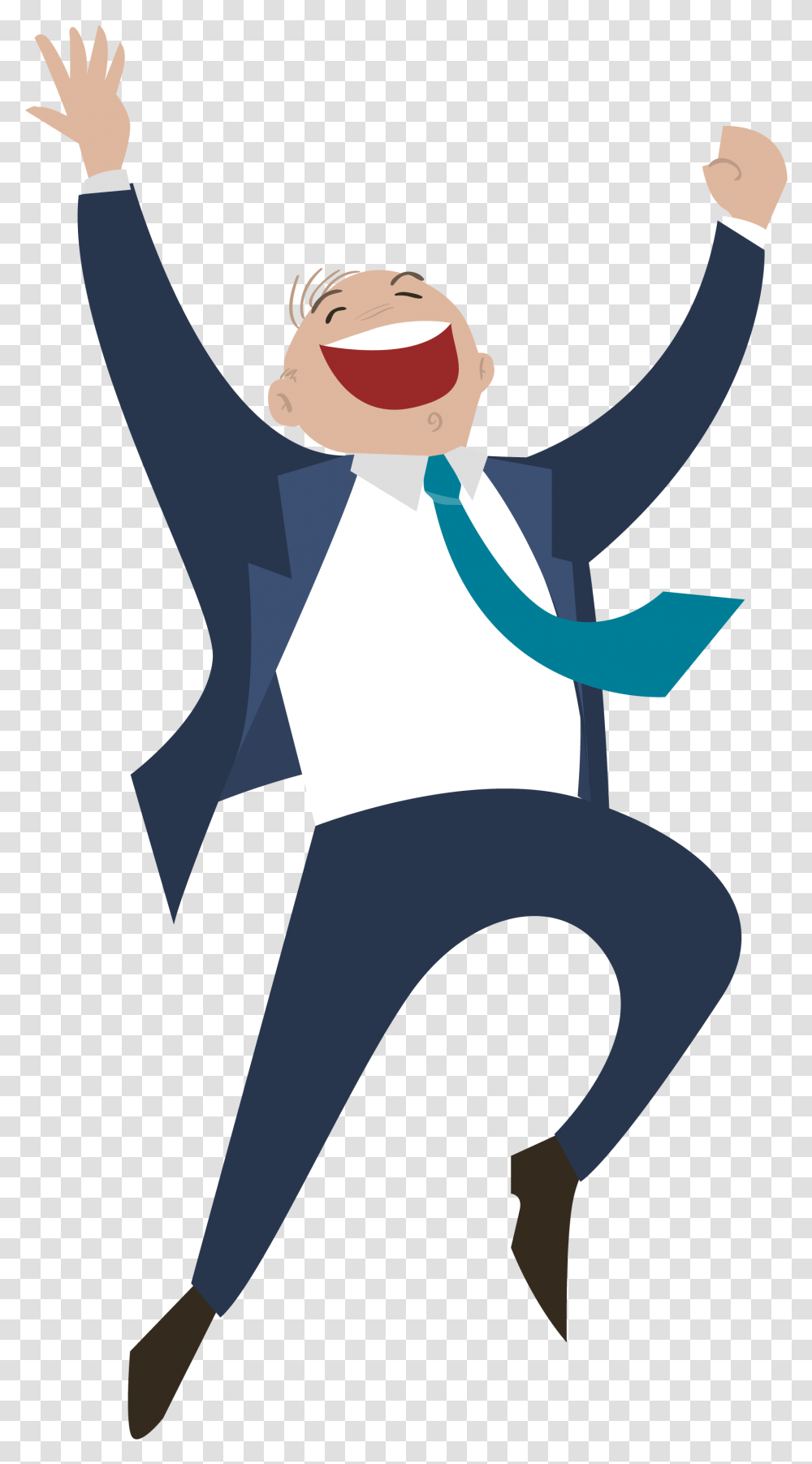 Man Jumping Vector Happy Man, Photography, Silhouette, Tie, Performer Transparent Png