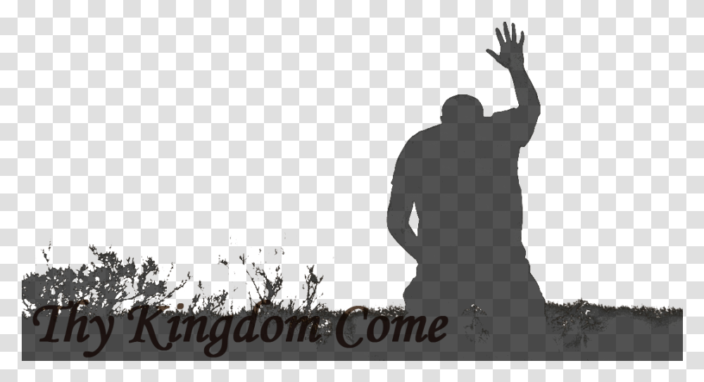 Man Kneeling In Prayer, Silhouette, Person, Nature, Outdoors Transparent Png