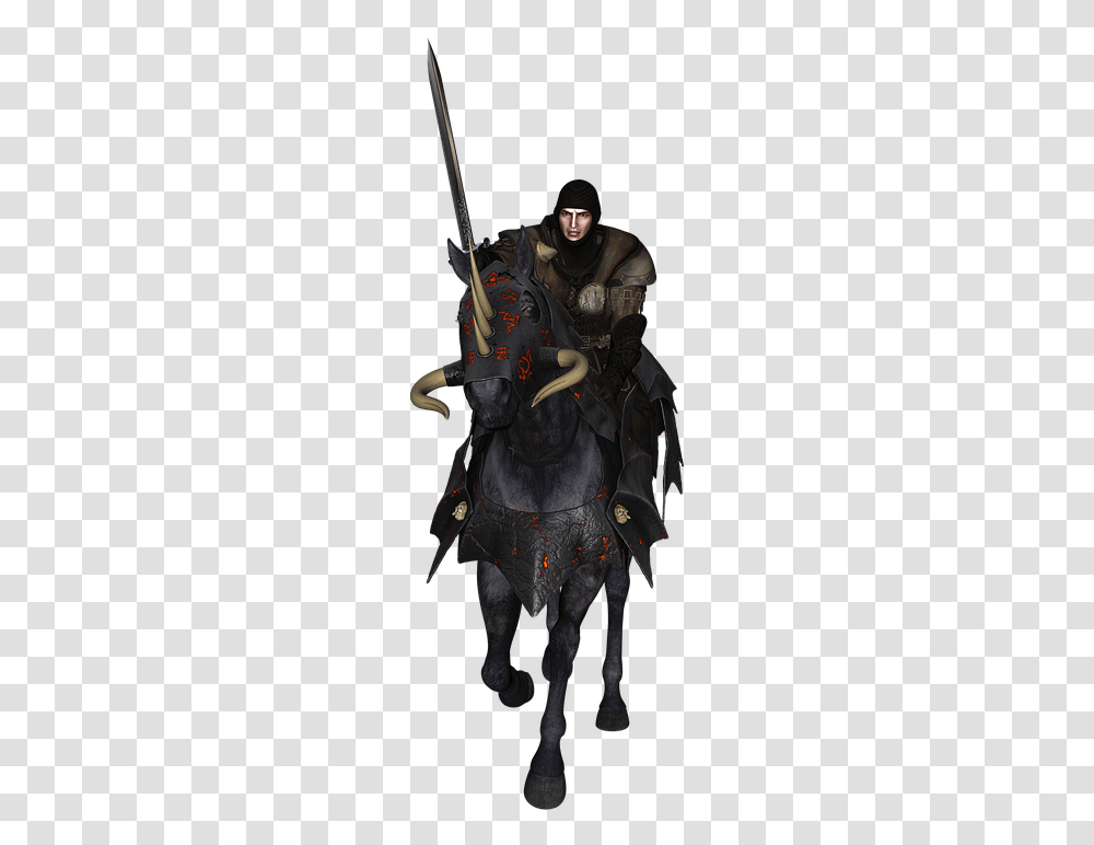 Man Knight Horse Find Steed, Person, Animal, Ninja Transparent Png