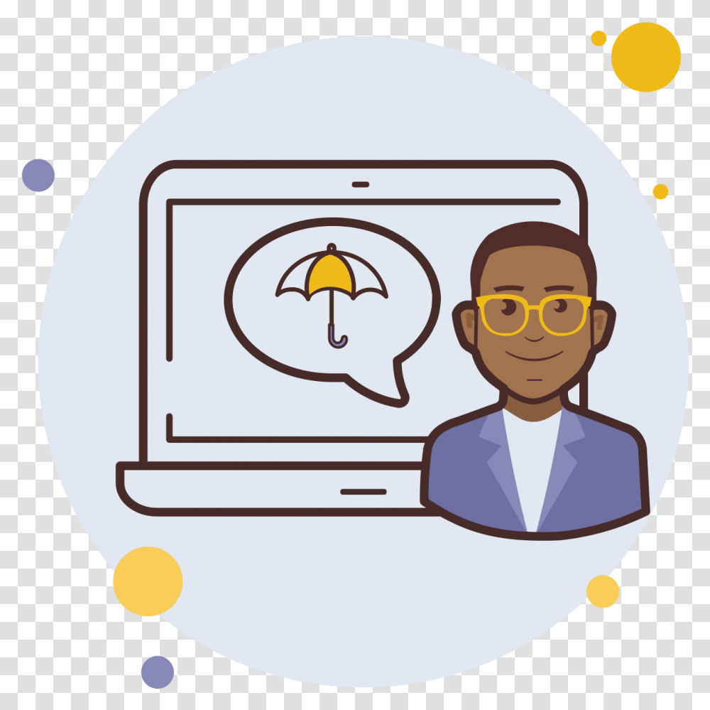 Man Laptop Sun Umbrella Icon Portable Network Graphics, Person, Sunglasses, Face Transparent Png