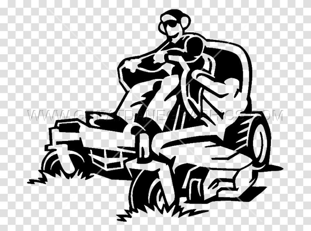 Man Lawn Mowing Production Ready Artwork For T Shirt Printing, Lawn Mower, Tool, Outdoors, Garden Transparent Png