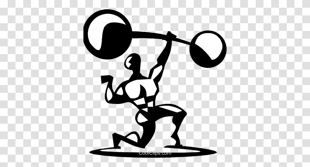 Man Lifting A Barbell Royalty Free Vector Clip Art Illustration, Poster, Silhouette, Stencil, Sport Transparent Png
