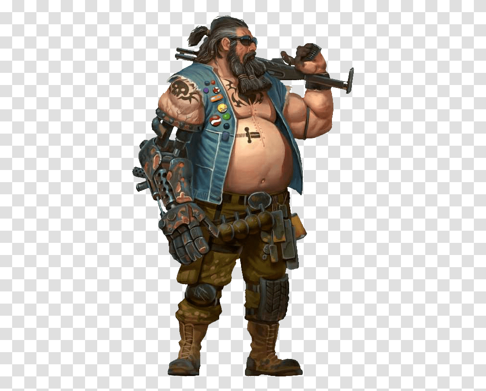 Man Male Fat Postapocalyptic Clipart Character Sniper, Person, Human, Costume, Overwatch Transparent Png