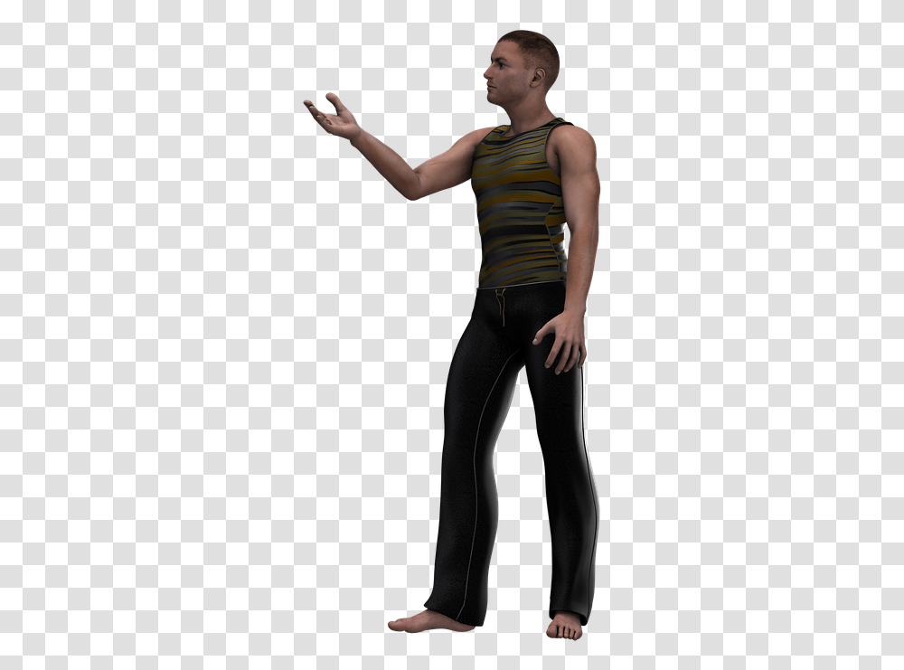 Man Male Person Orang, Clothing, Spandex, Sleeve, Pants Transparent Png