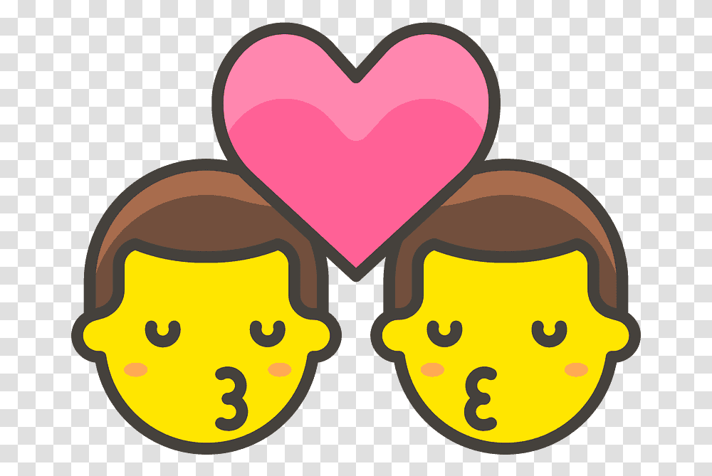 Man Man Emoji Clipart Kiss Icon, Heart, Mustache Transparent Png