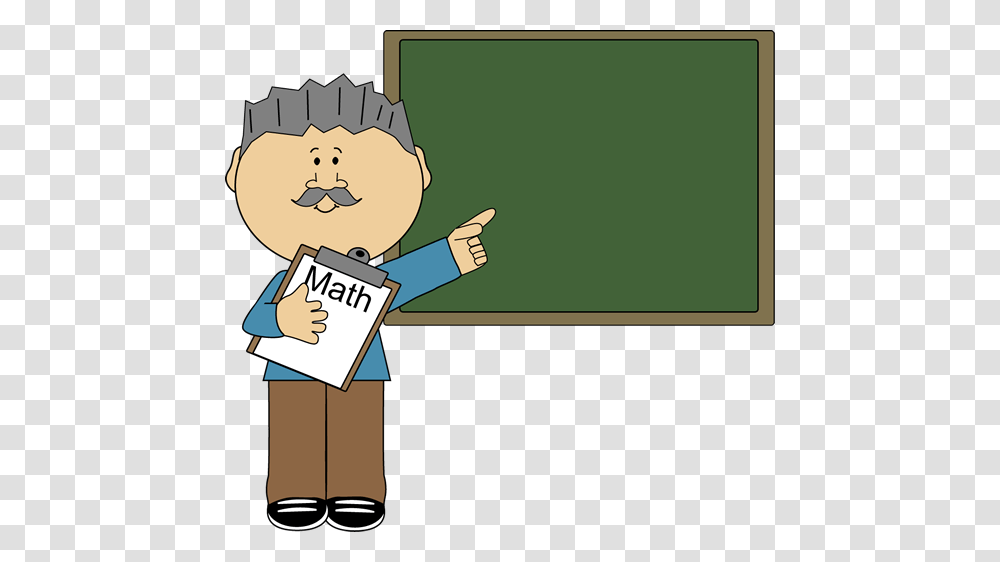 Man Math Teacher Clip Art, Blackboard Transparent Png