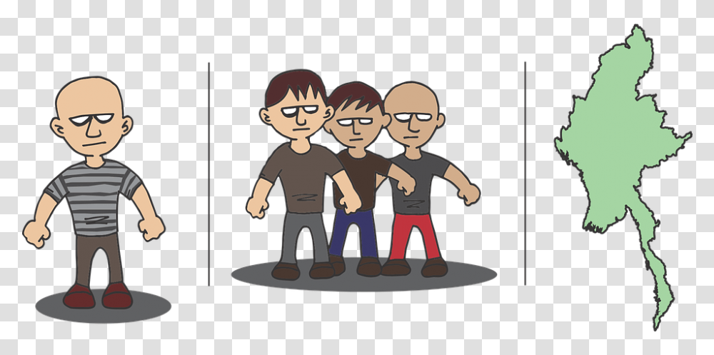 Man Men Bad Bald Male Young People Male Bad Guy Cartoon, Person, Human, Hand, Family Transparent Png