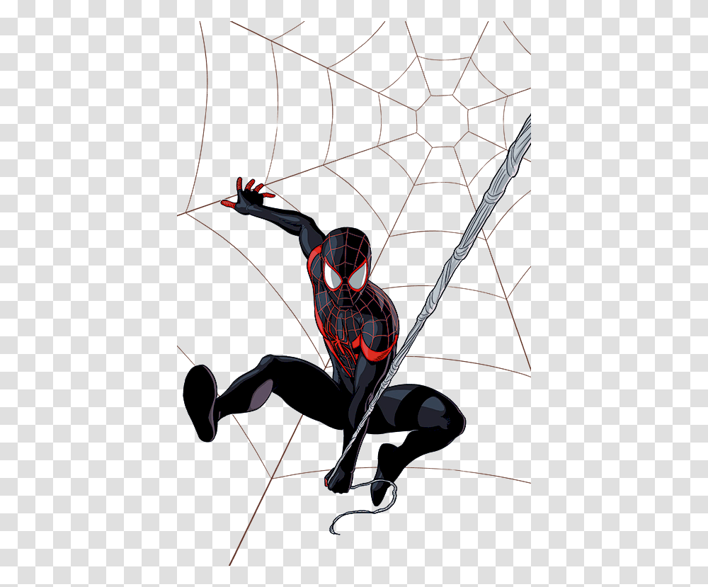 Man Miles Morales Clipart Hand Draw Miles Morales, Person, Leisure Activities, Spider Web, Toy Transparent Png