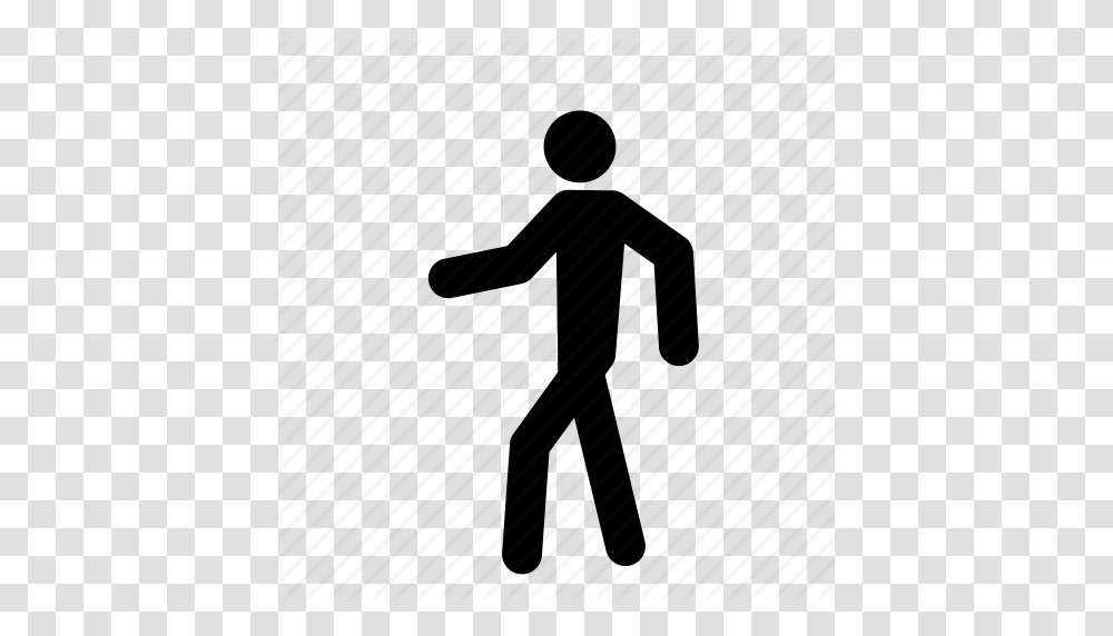 Man Move People Person Run Walk Walking Icon, Pedestrian, Hand, Silhouette Transparent Png