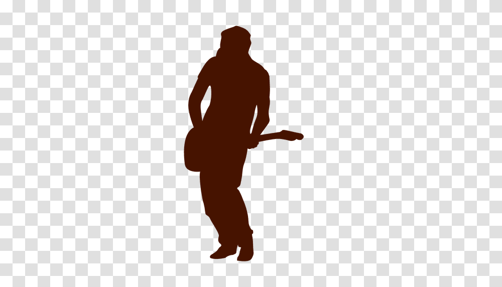 Man Music Guitar Musician Silhouette, Person, Human, Word, People Transparent Png